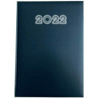 Agenda giornaliera 2022 14,5×20,5 cm Blu Notabene gommata 12 mesi 6 lingue