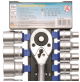 BGS 15110 Kit Bussole 1/2 Cricchetto 19 Pz Utensili Auto Officina Professionale