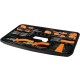 Cassetta valigia portatile abs porta attrezzi + 21 utensili inserti valigetta