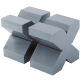 Coppia di parallele a croce in ghisa 200x150x80 mm di precisione 90° LTF 300.09