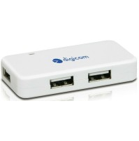 Digicom Hub 4 porte USB 2.0 Plug & Play AUTOALIMENTATO Windows Linux Mac