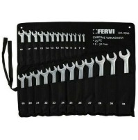 FERVI 0544 Set 25 Chiavi Combinate Satinate 6-32 mm Acciaio Cr-V Professionali