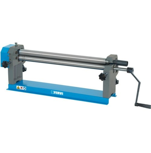 FERVI 0776/610 Calandra Manuale 3 Rulli Piegatrice Lamiera Tubi 610mm Banco CE