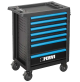 FERVI C600C4 Carrello Portautensili 7 Cassetti 298 Utensili Officina Garage CE