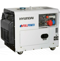Generatore di corrente diesel gasolio silenziato monofase trifase Hyundai 5,5 Kw