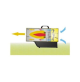 Generatore portatile di aria calda riscaldatore cannone a gas Gpl Master 33 kw