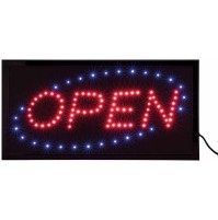 Insegna luminosa luce luci a led lampeggiante aperto open bar risorante Securit