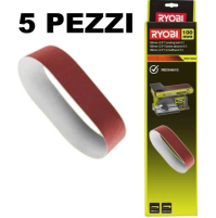 KIT 5 NASTRI ABRASIVI LEVIGATRICE 100 X 914 MM CORINDONE GRANA 80 RYOBI BSS100A5