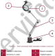 Lampada LED Professionale FERVI 0532A/230V macchine utensili IP65 Tornio Fresa