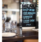 Lavagna Silhouette con scritta MENU da tavolo banco per bar ristorante pizzeria
