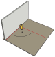 Livella laser a proiezione di linee ortogonali croce 90° piastrelle pavimenti