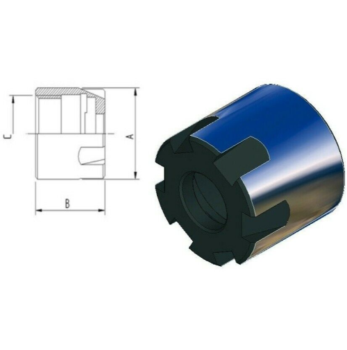 MINI GHIERA D RICAMBIO PRT PER PORTA PINZE PINZA ER25 ER 25 M30 X 1