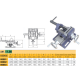 MORSA MACCHINA A CROCE PROFESSIONALE LTF TRAPANO A COLONNA FRESA APERTURA 85 MM
