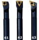 OPTIMUM 050OP1641 Set 3 Utensili Tornio Tornitura Interni 12mm MD Titanio CE