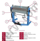 PIEGATRICE PRESSA PER LAMIERA MANUALE A GREMBIALE SERRAGGIO BARRA FERVI 1020 MM