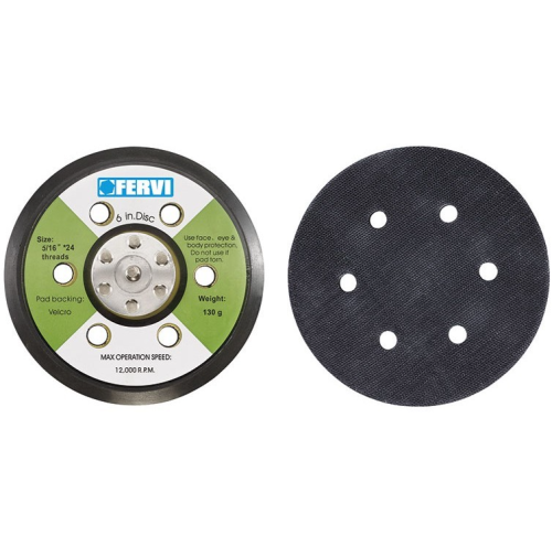PLATORELLO DI RICAMBIO CON FISSAGGIO A STRAPPO FERVI 0459 150MM 6 FORI 5/16