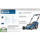 Rasaerba Tagliaerba elettrico tosaerba a batteria Brushless 40V Mulching 38 cm