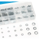 SERIE KIT ASSORTIMENTO 720 RONDELLE IN ACCIAIO GROWER DENTATE ESTERNO INTERNO