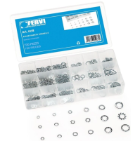 SERIE KIT ASSORTIMENTO 720 RONDELLE IN ACCIAIO GROWER DENTATE ESTERNO INTERNO