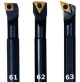 SET 3 UTENSILI PER TORNIO TORNITURA INSERTO PLACCHETTA INTERNO INTERNI 10 MM 