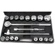Set cassetta chiavi chiave a cricchetto bussola bussole esagonali 3/4 19 - 50 mm