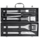Set di utensili per barbecue 5 pezzi acciaio inox griglia con custodia alluminio