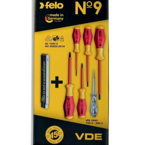 Set serie cacciavite cacciaviti giraviti elettricista isolati VDE tester + metro