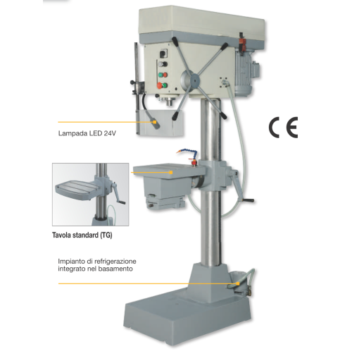 TRAPANO A COLONNA LTF  IM EXPORT 40MM MORSA TAVOLA GIREVOLE LTF IME-MP40TM CE
