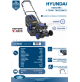 Tagliaerba motore a scoppio rasaerba benzina 4T mulching 46cm trazionato Hyundai