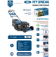 Tagliaerba motore a scoppio rasaerba benzina 4T mulching 51cm trazionato Hyundai