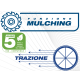 Tagliaerba motore a scoppio rasaerba benzina 4T mulching 51cm trazionato Hyundai