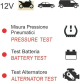 Tester Test Multifunzione pressione Pneumatici Carica Batteria Alternatore Lcd