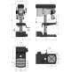 Trapano maschiatore a colonna da banco con motore Brushless 230V digitale vario
