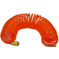 Tubo spirale compressore aria compressa nylon attacchi rapidi  5 x 8 mm 10 metri