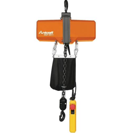 UNICRAFT EKZT 501-1 Paranco Sollevatore Elettrico a Catena 500kg 3m 230V 6194505